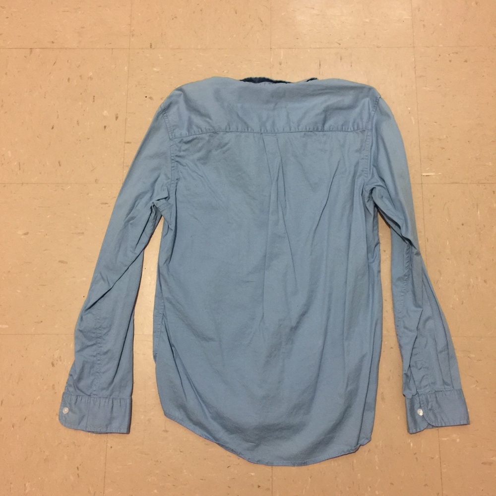 Light Blue Men Button Down Shirt Basic - image 2